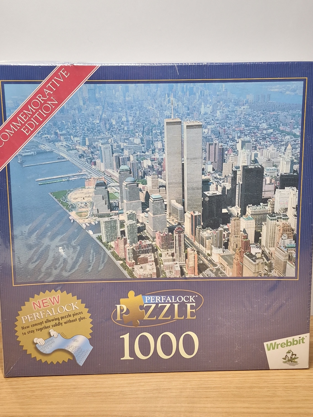 NIB Wrebbit Perfalock 1000 Pc Puzzle NYC Twin Towers Commemorative Edition